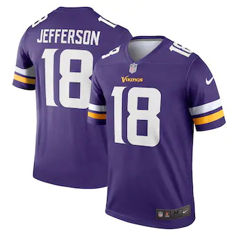 mens nike justin jefferson purple minnesota vikings legend jersey